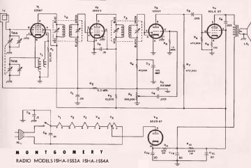 Airline 15HA 1553A schematic circuit diagram
